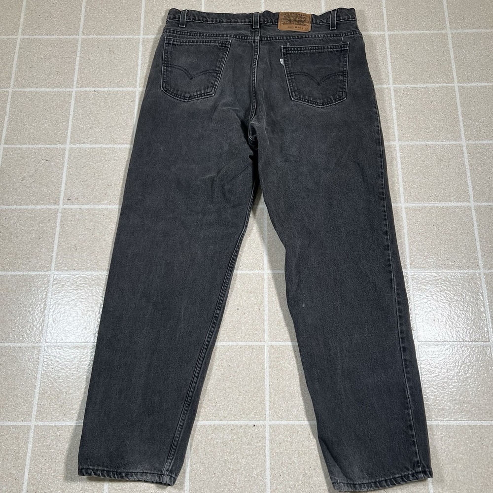 Vintage Levis Jeans 34x29 Black White Tab Relaxed Straight Leg Made In USA Faded